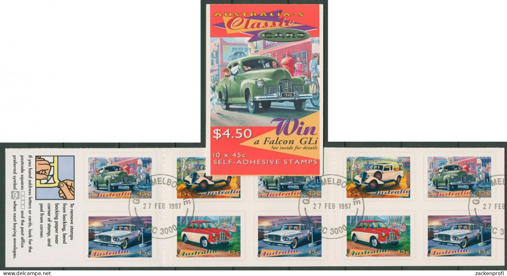 Australien 1997 Klassische Automobile Oldtimer MH 112 Gestempelt (C29544) - Booklets