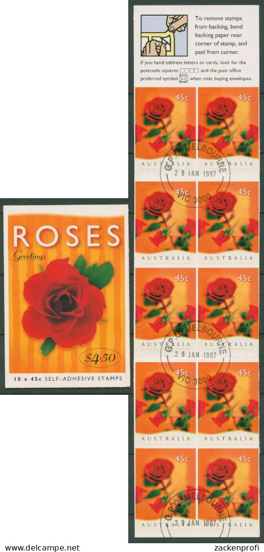 Australien 1997 Valentinstag Rosen MH 110 Gestempelt (C29541) - Carnets