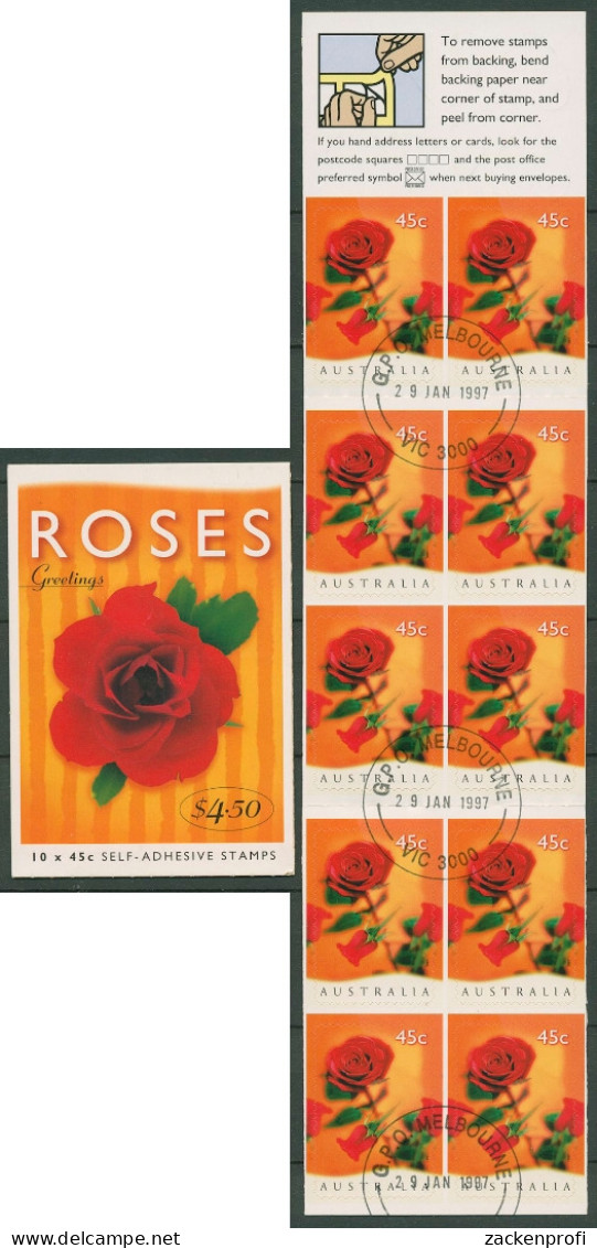 Australien 1997 Valentinstag Rosen MH 110 Gestempelt (C29541) - Booklets