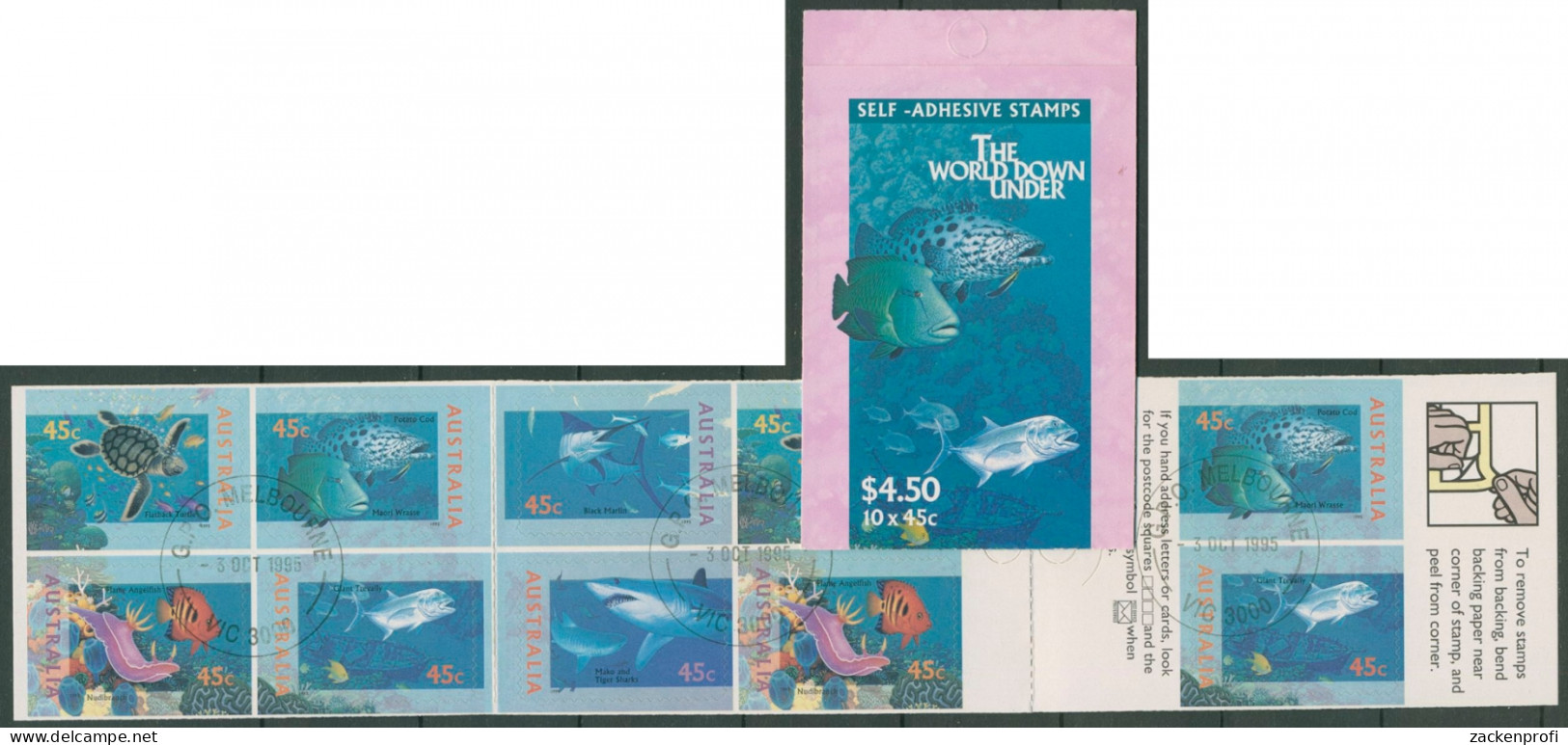 Australien 1995 Unterwasserwelt Fische Korallen MH 88 Gestempelt (C29530) - Carnets