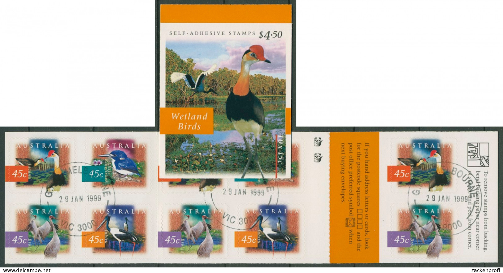 Australien 1997 Vögel D. Feuchtgebiete MH 113, 2 Koala Repr. Gestempelt (C29548) - Booklets