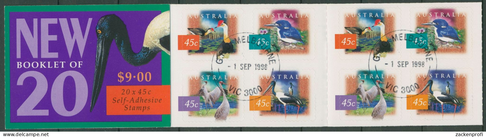 Australien 1997 Vögel Der Feuchtgebiete MH 114 Gestempelt (C29549) - Markenheftchen
