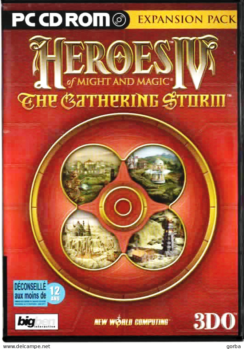 * JEU  PC - HEROES IV -  1 CD  Expansion Pack - The Gathering Storm - Avec Livret - PC-Spiele