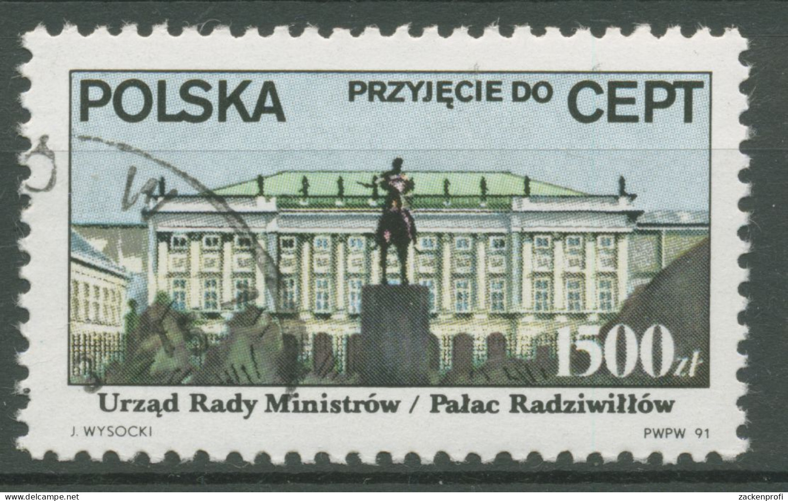 Polen 1991 Europa CEPT Aufnahme Polens 3314 Gestempelt - Used Stamps