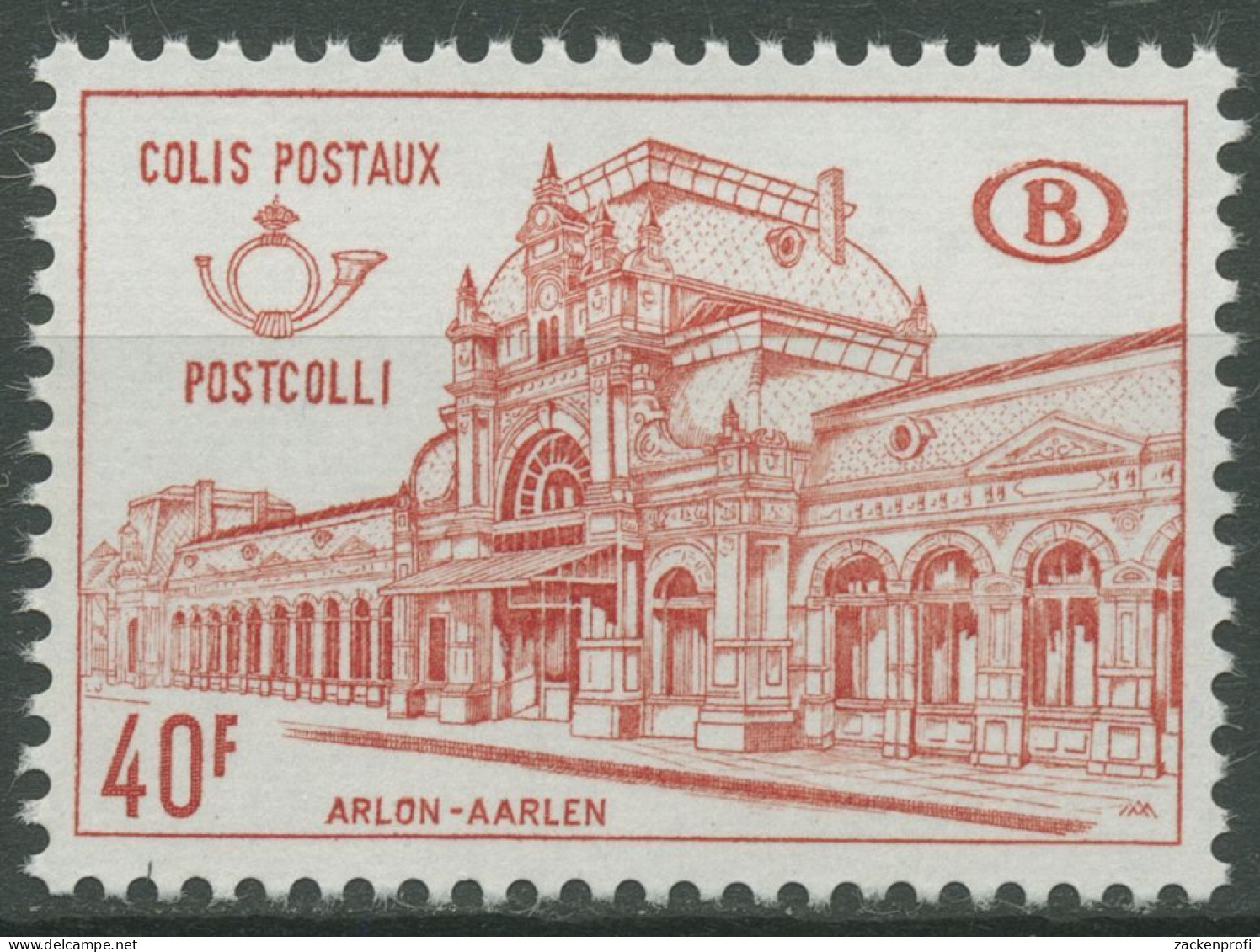 Belgien 1968 Postpaketmarke Bahnhof Arlon PP 63 Postfrisch - Postfris