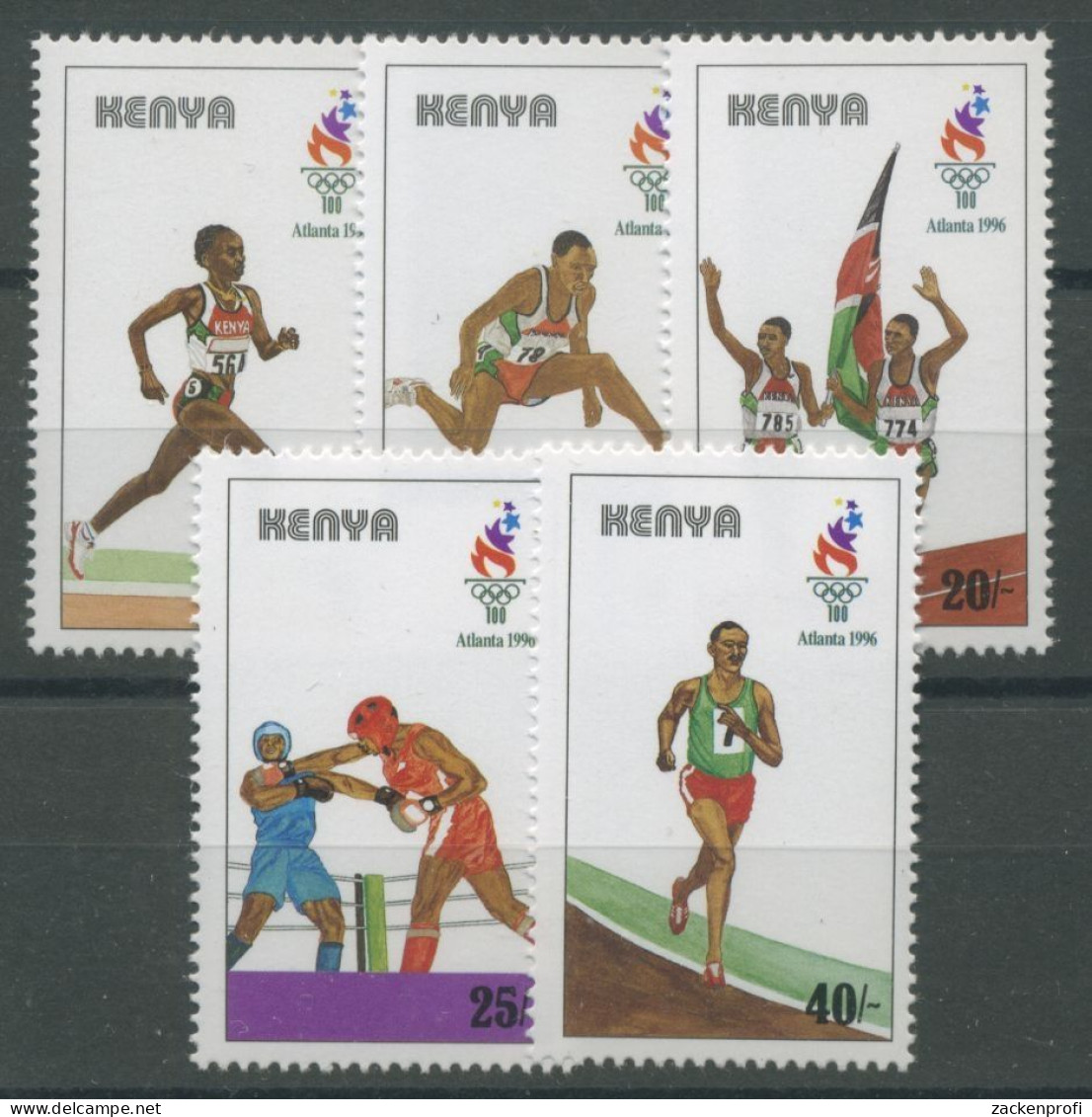 Kenia 1996 Olympiade Atlanta 678/82 Postfrisch - Kenya (1963-...)