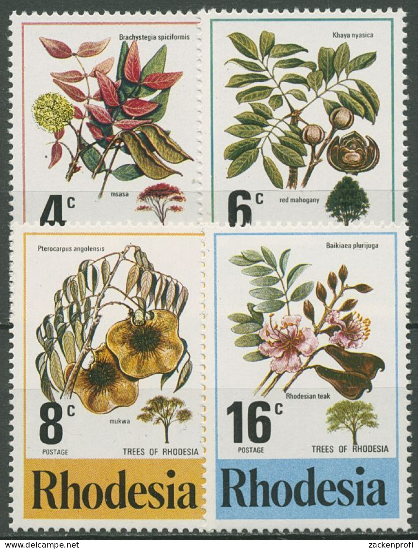 Rhodesien 1976 Bäume Blüten Und Früchte 184/87 Postfrisch - Rodesia (1964-1980)