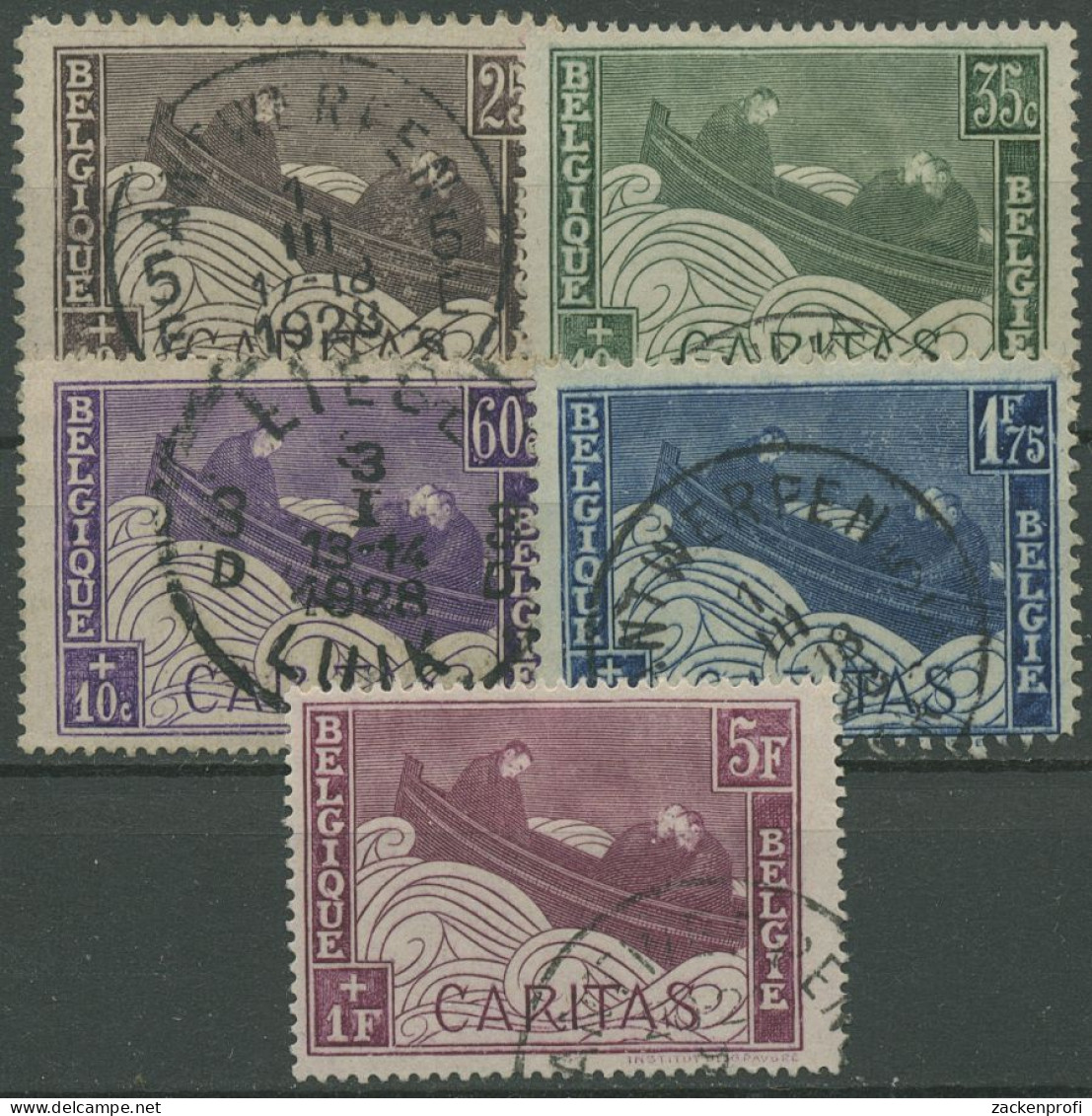Belgien 1927 Für Kriegsverletzte Und Tuberkulosekranke 230/34 Gestempelt - Used Stamps