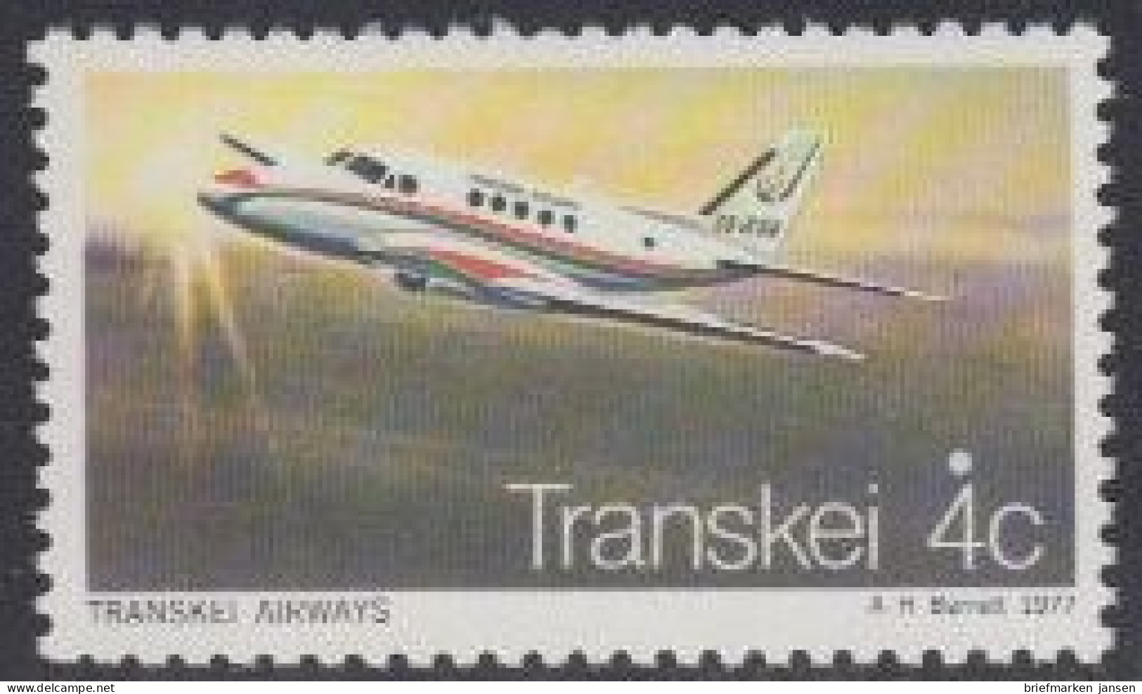 Südafrika - Transkei Mi.Nr. 22 Flugzeug Transkei Airways (4) - Other & Unclassified