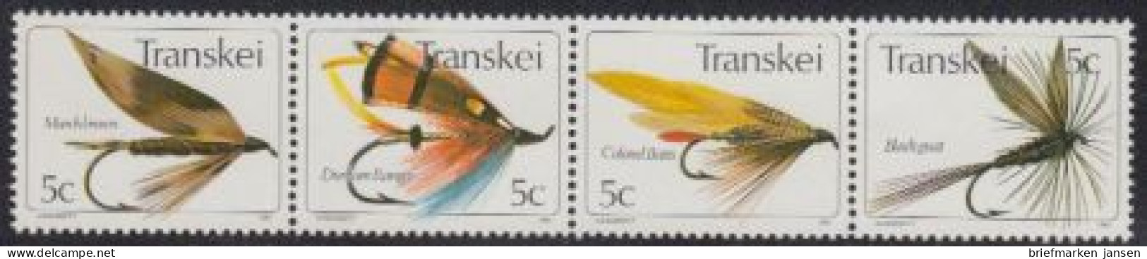 Südafrika - Transkei Mi.Nr. Zdr.69,65,66,67 Waag. Künstliche Fliegen  - Otros & Sin Clasificación