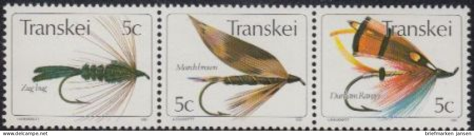 Südafrika - Transkei Mi.Nr. Zdr.68,69,65 Waag. Künstliche Fliegen  - Otros & Sin Clasificación