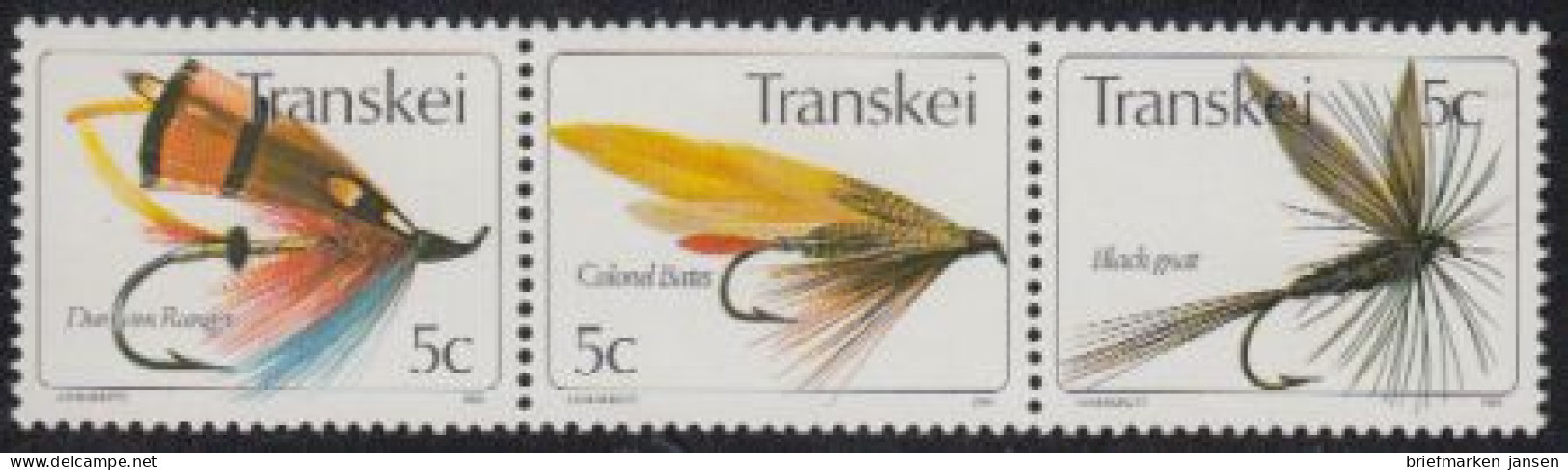 Südafrika - Transkei Mi.Nr. Zdr.65,66,67 Waag. Künstliche Fliegen  - Otros & Sin Clasificación