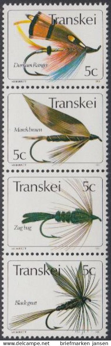 Südafrika - Transkei Mi.Nr. Zdr.65,69,68,67 Senkr. Künstliche Fliegen  - Otros & Sin Clasificación
