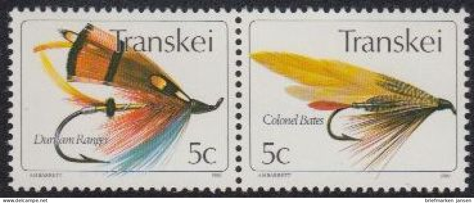 Südafrika - Transkei Mi.Nr. Zdr.65,66 Waag. Künstliche Fliegen  - Other & Unclassified