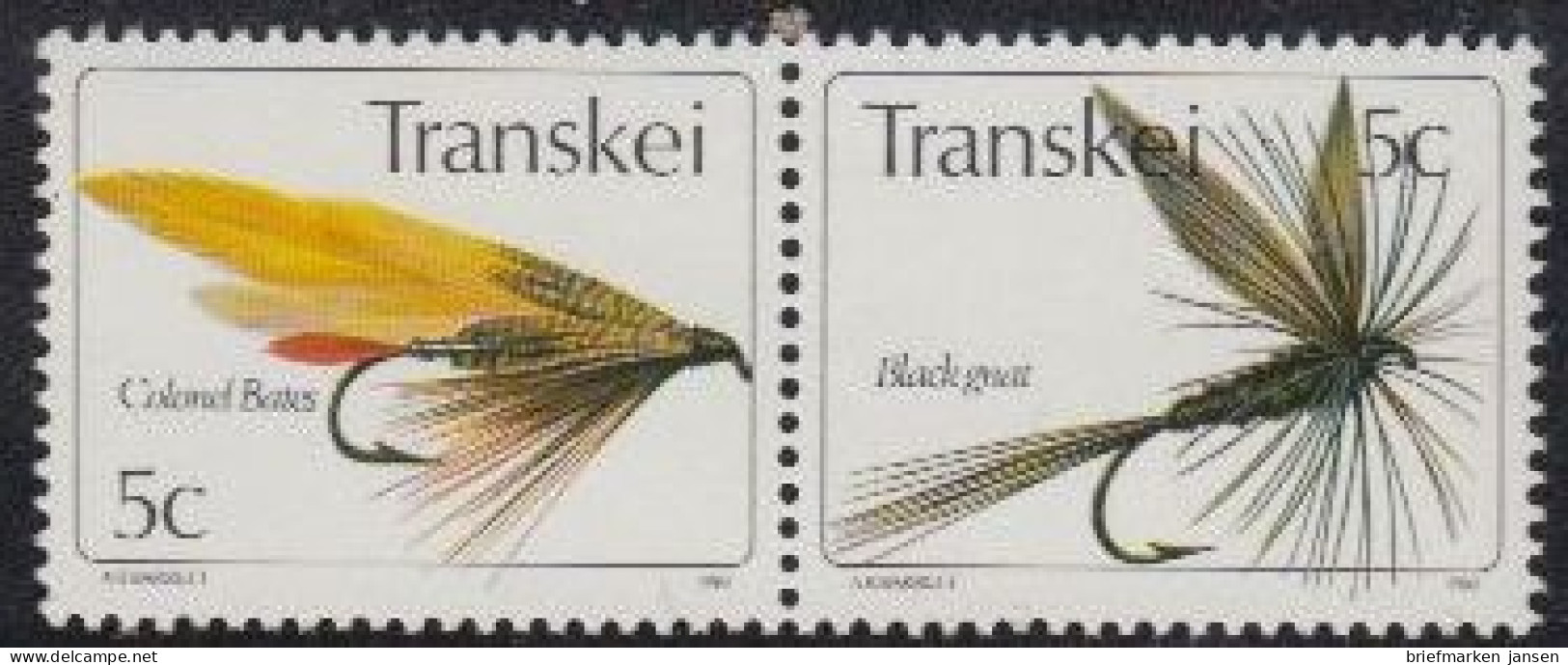 Südafrika - Transkei Mi.Nr. Zdr.66,67 Waag. Künstliche Fliegen  - Other & Unclassified
