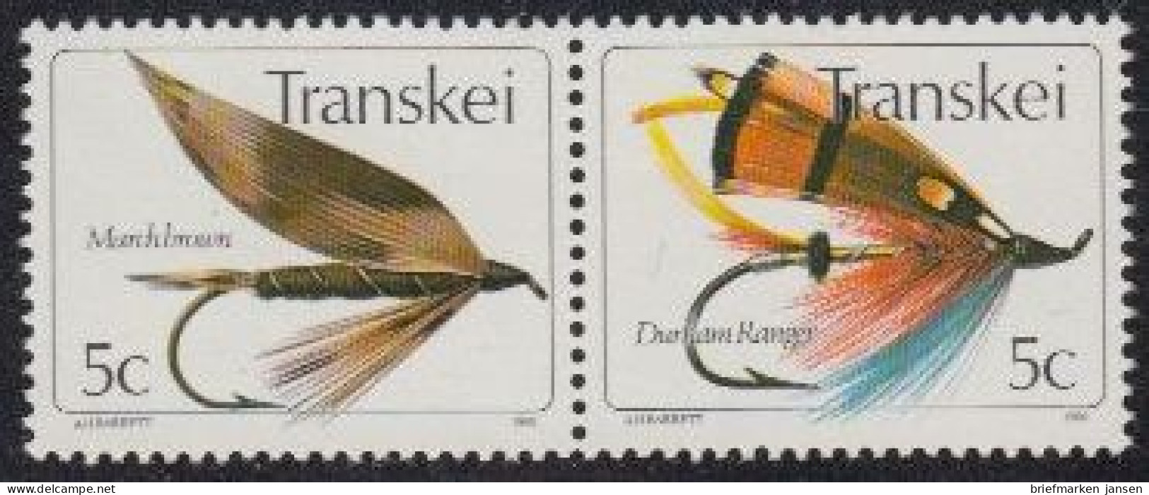 Südafrika - Transkei Mi.Nr. Zdr.69,65 Waag. Künstliche Fliegen  - Other & Unclassified