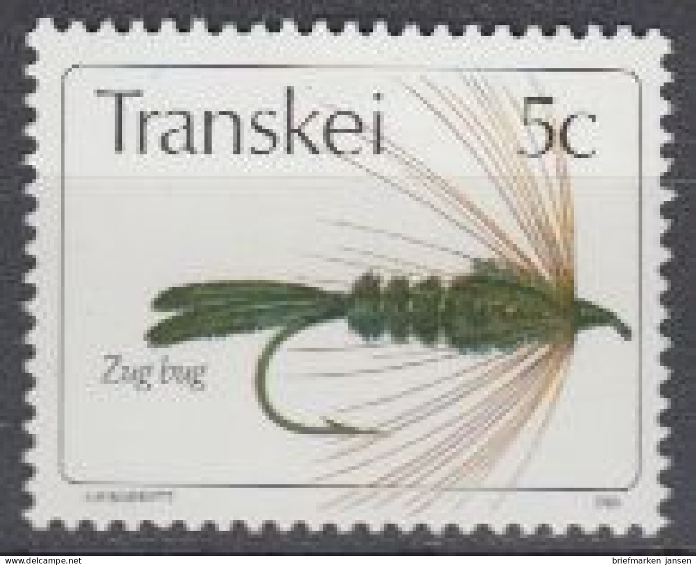 Südafrika - Transkei Mi.Nr. 68 Künstliche Fliegen, Zug Bug (5) - Other & Unclassified