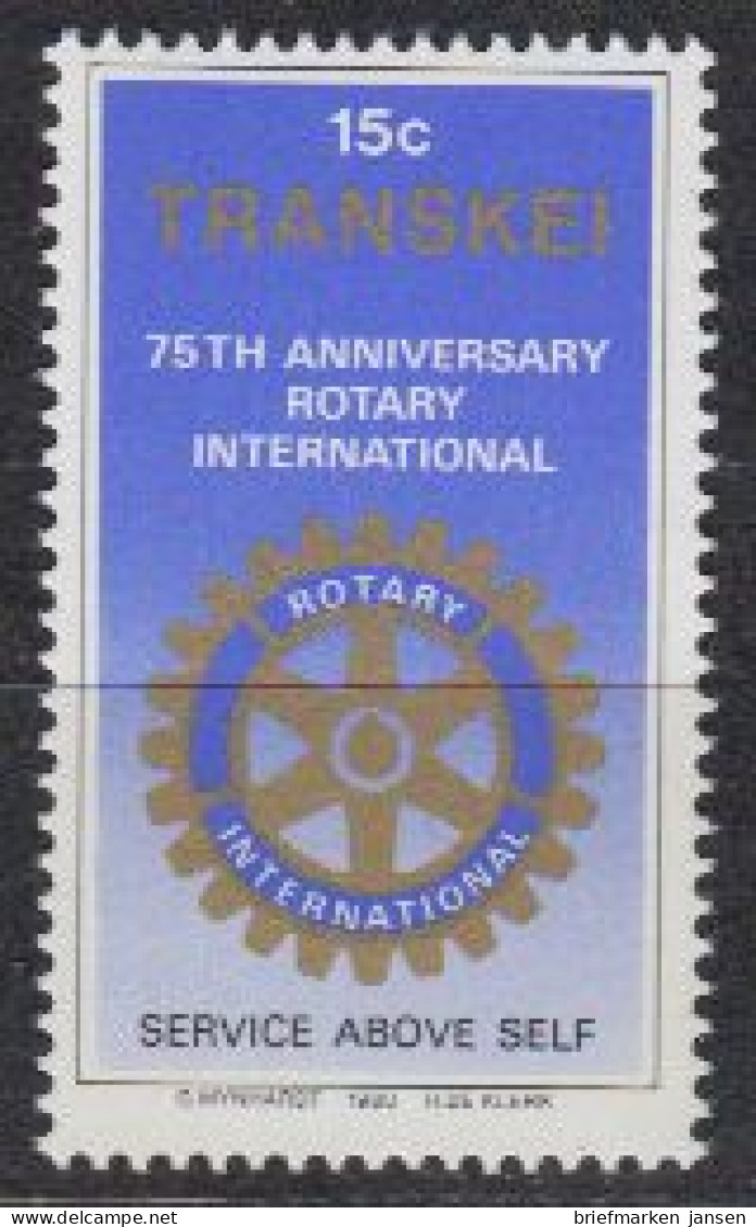 Südafrika - Transkei Mi.Nr. 70 75 Jahre Rotary International (15) - Otros & Sin Clasificación