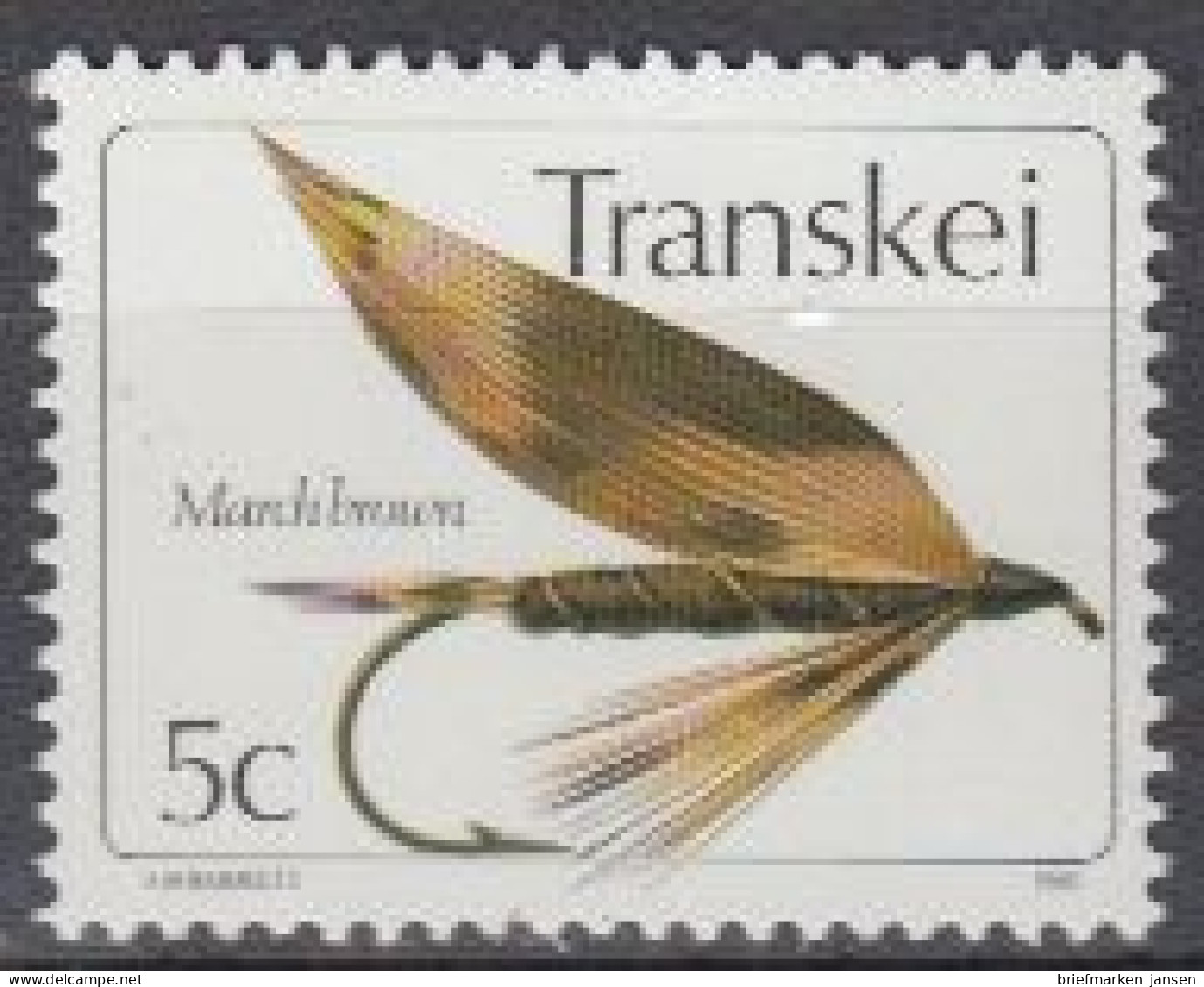 Südafrika - Transkei Mi.Nr. 69 Künstliche Fliegen, March Brown (5) - Otros & Sin Clasificación