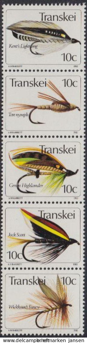 Südafrika - Transkei Mi.Nr. Zdr.84,85,86,87,83 Senkr. Künstliche Fliegen  - Other & Unclassified