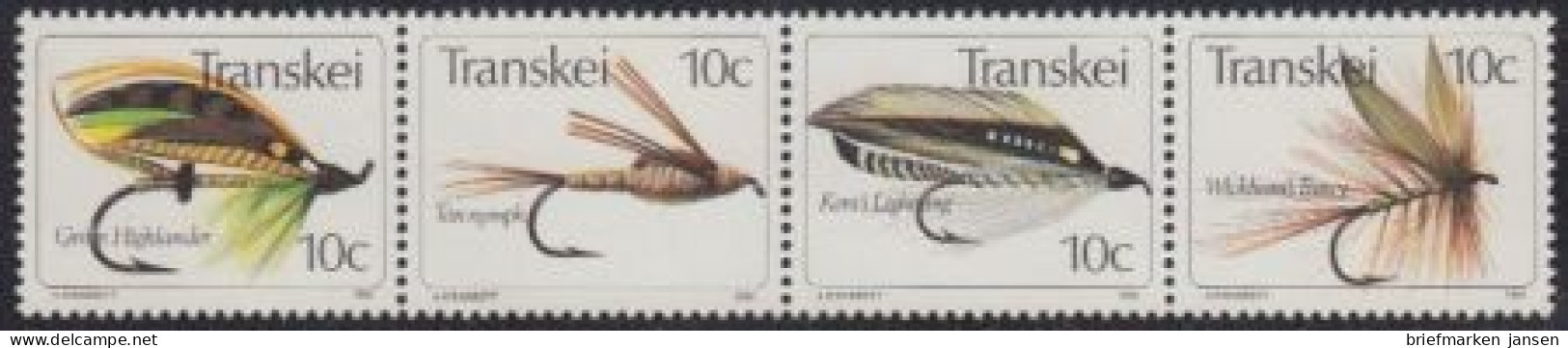 Südafrika - Transkei Mi.Nr. Zdr.86,85,84,83 Waag. Künstliche Fliegen  - Otros & Sin Clasificación