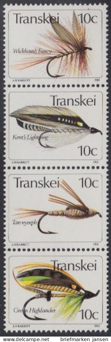 Südafrika - Transkei Mi.Nr. Zdr.83,84,85,86 Senkr. Künstliche Fliegen  - Otros & Sin Clasificación