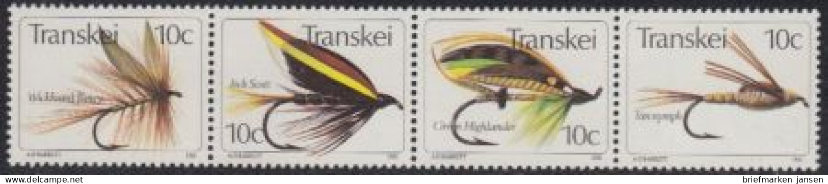 Südafrika - Transkei Mi.Nr. Zdr.83,87,86,85 Waag. Künstliche Fliegen  - Other & Unclassified