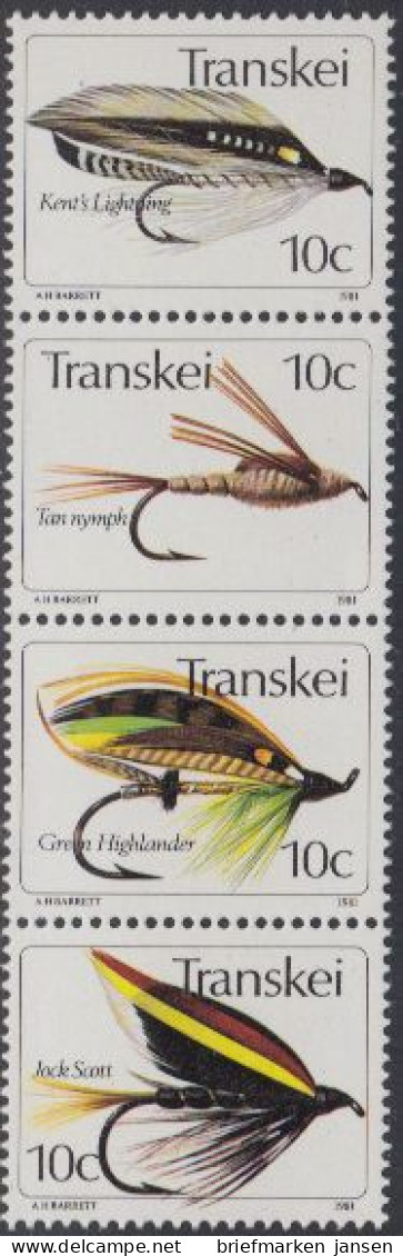 Südafrika - Transkei Mi.Nr. Zdr.84,85,86,87 Senkr. Künstliche Fliegen  - Andere & Zonder Classificatie