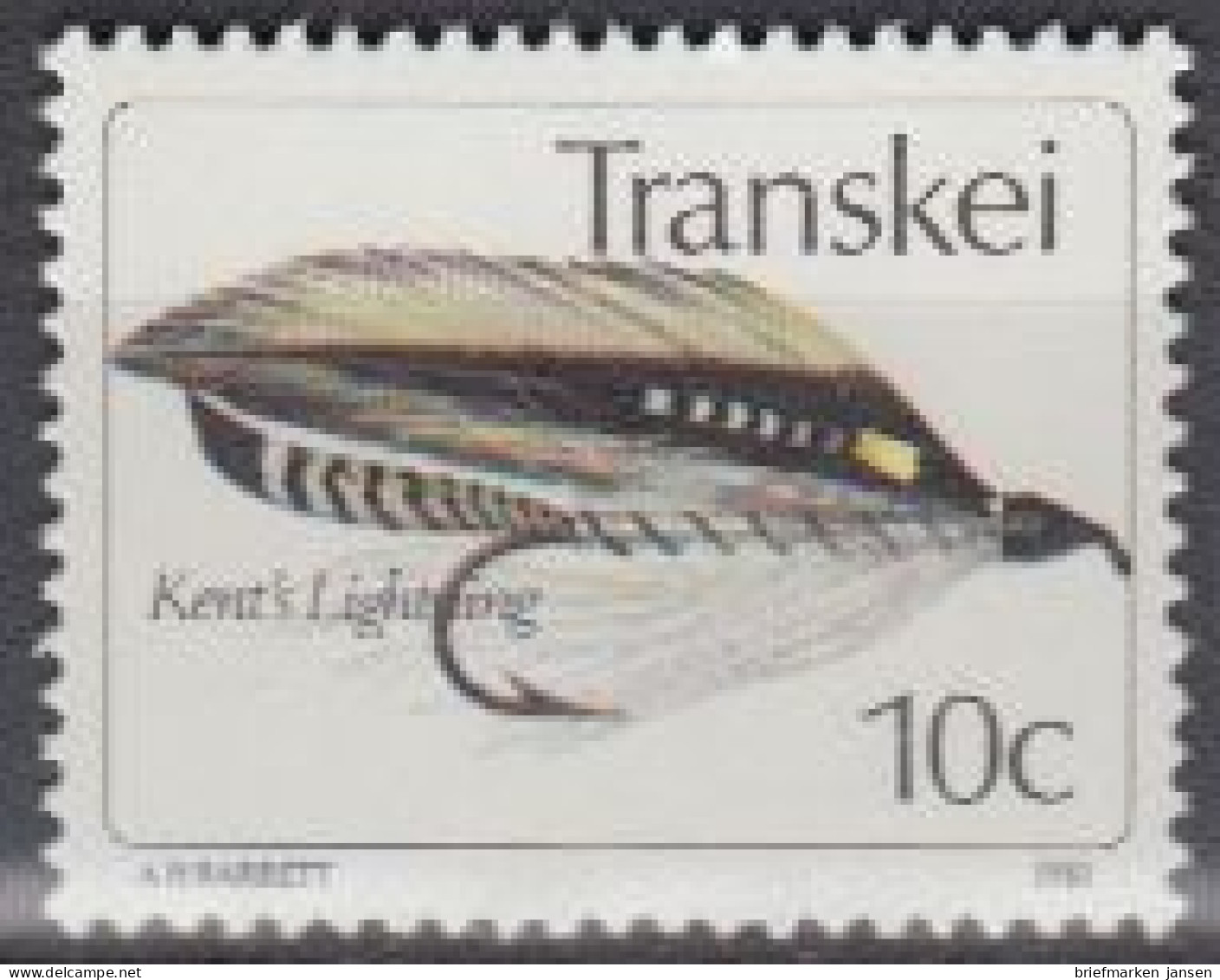 Südafrika - Transkei Mi.Nr. 84 Künstliche Fliegen, Kent's Lightning (10) - Andere & Zonder Classificatie