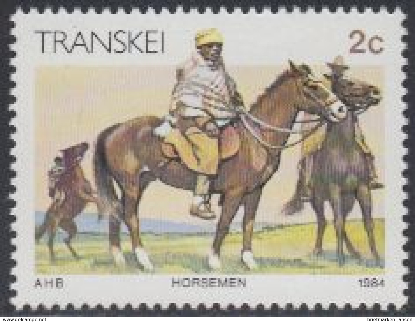 Südafrika - Transkei Mi.Nr. 138x Freim. Kultur Der Xhosa, Reiter (2) - Other & Unclassified