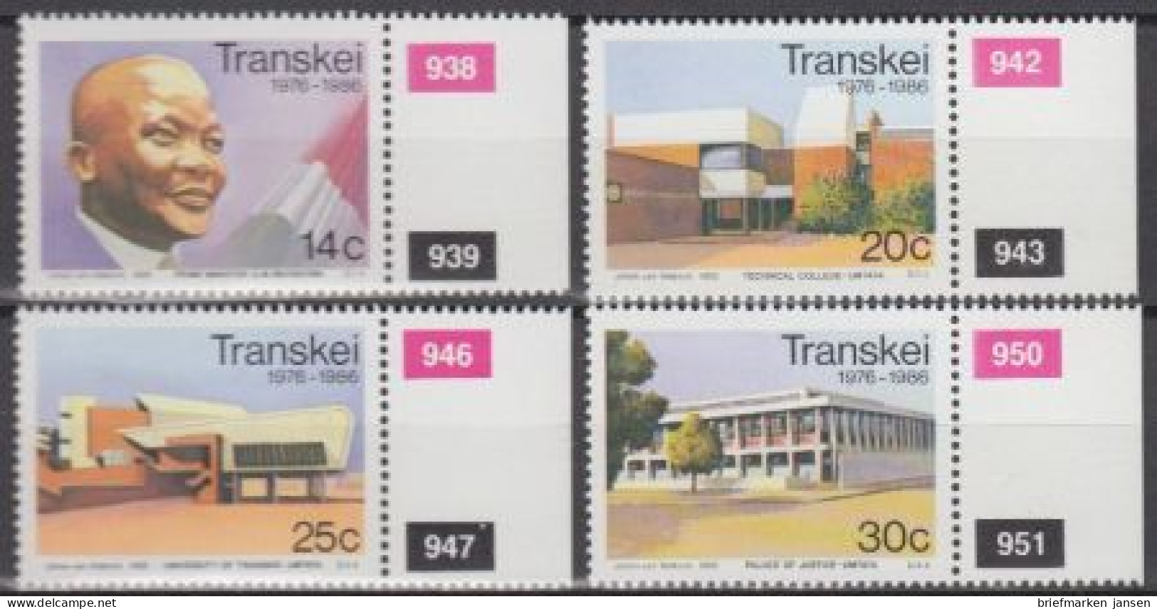 Südafrika - Transkei Mi.Nr. 193-96 10 Jahre Unabhängigkeit (4 Werte) - Andere & Zonder Classificatie
