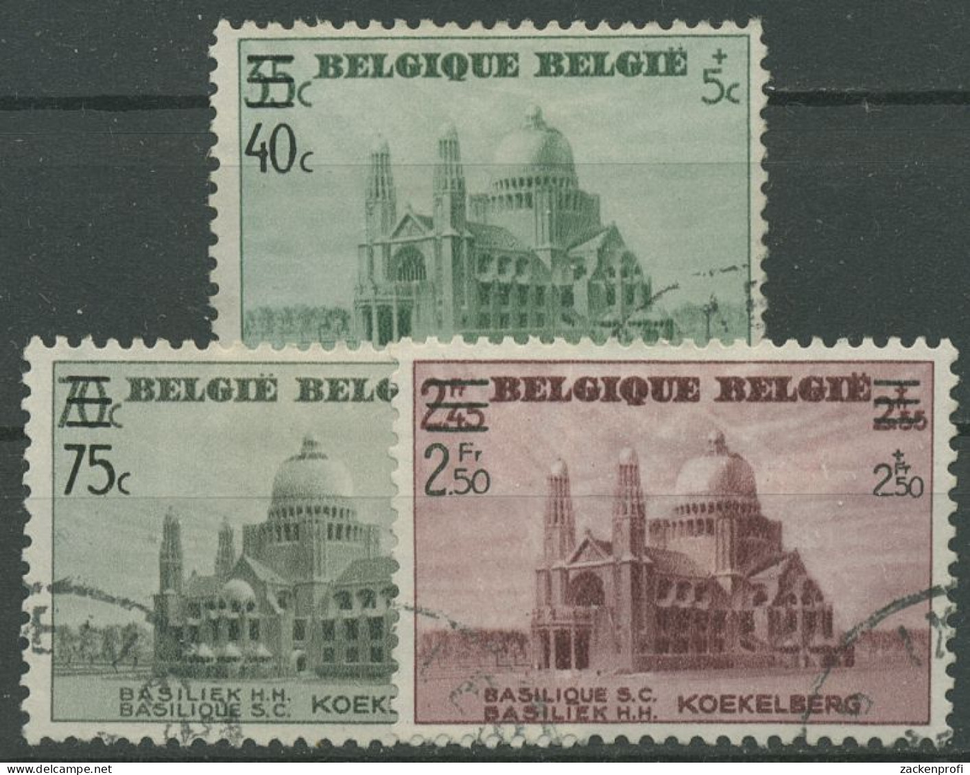 Belgien 1938 Vollendung Der Basilika Von Koekelberg 486/88 Gestempelt - Gebraucht