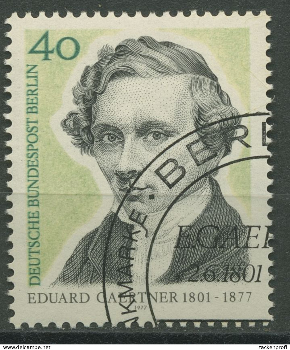 Berlin 1977 Eduard Gaertner Mit Doppelbilddruck 542 DD Gestempelt - Variétés Et Curiosités