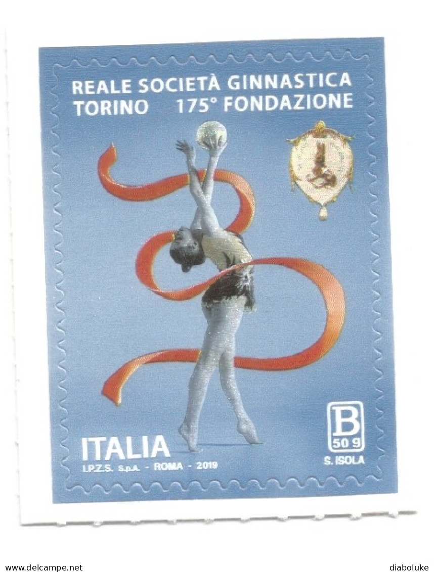 (REPUBBLICA ITALIANA) 2019, REALE SOCIETÀ GINNASTICA TORINO - Serie Di 1 Francobollo Nuovo MNH - 2011-20: Mint/hinged