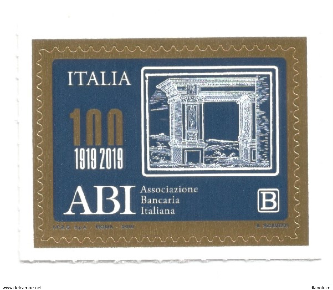 (REPUBBLICA ITALIANA) 2019, ASSOCIAZIONE BANCARIA ITALIANA, ABI - Serie Di 1 Francobollo Nuovo MNH - 2011-20: Mint/hinged