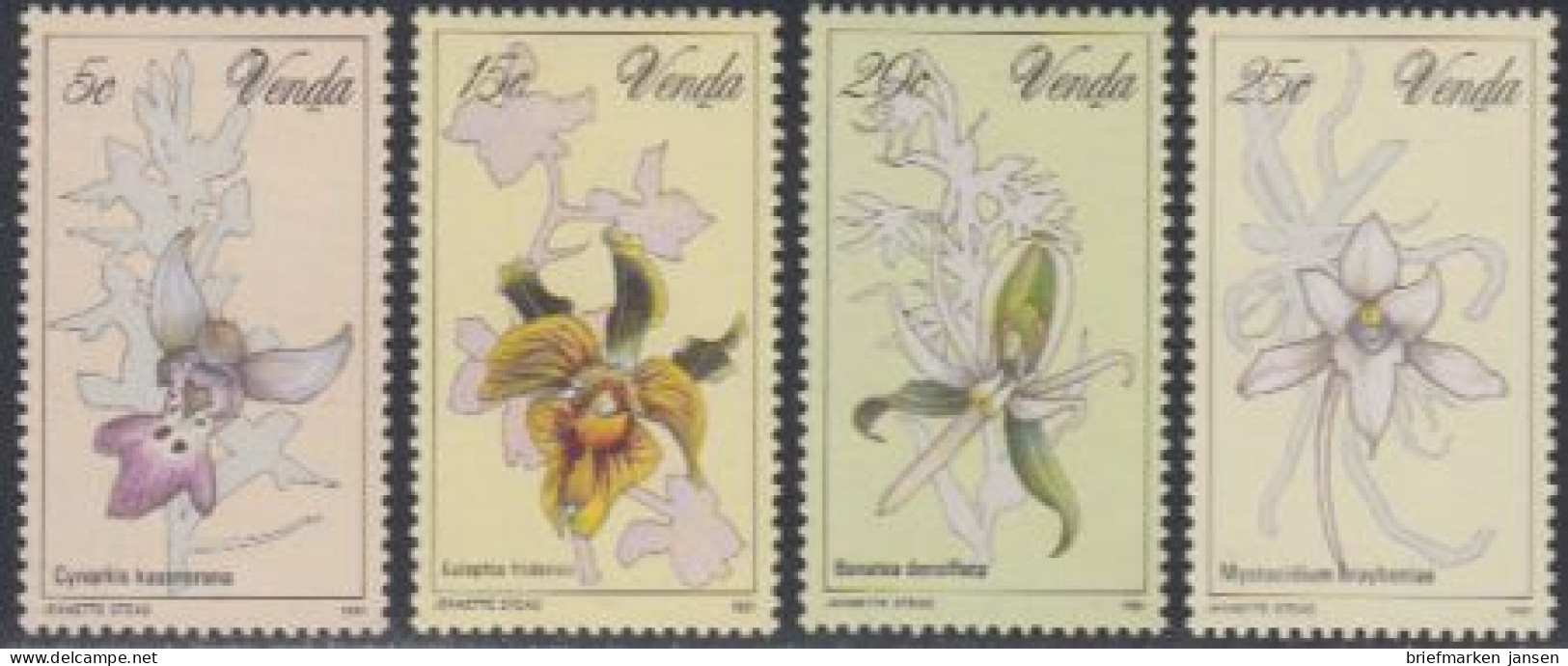 Südafrika - Venda Mi.Nr. 46-49 Orchideen (4 Werte) - Andere & Zonder Classificatie