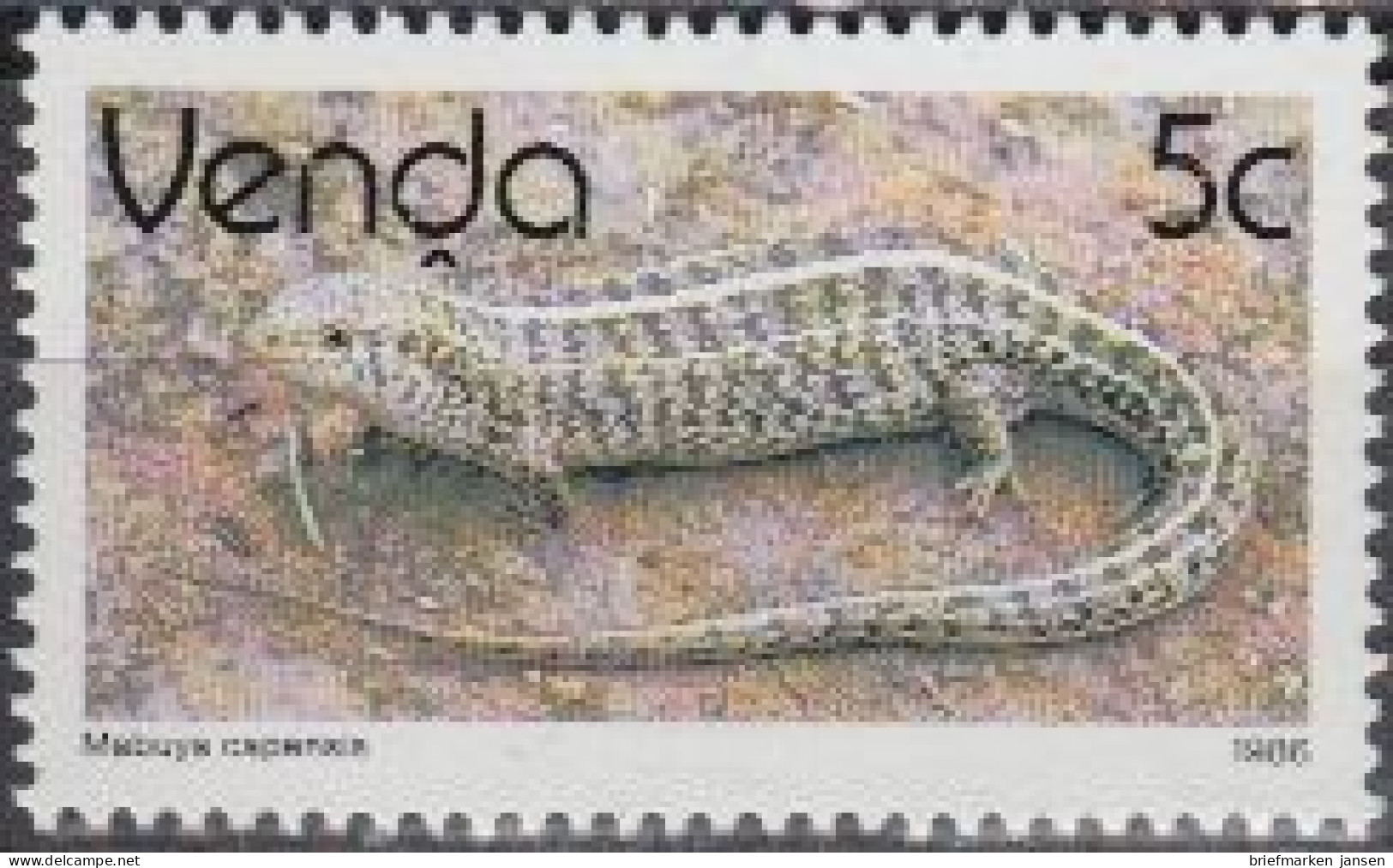 Südafrika - Venda Mi.Nr. 124x Freim. Reptilien, Skink (5) - Andere & Zonder Classificatie