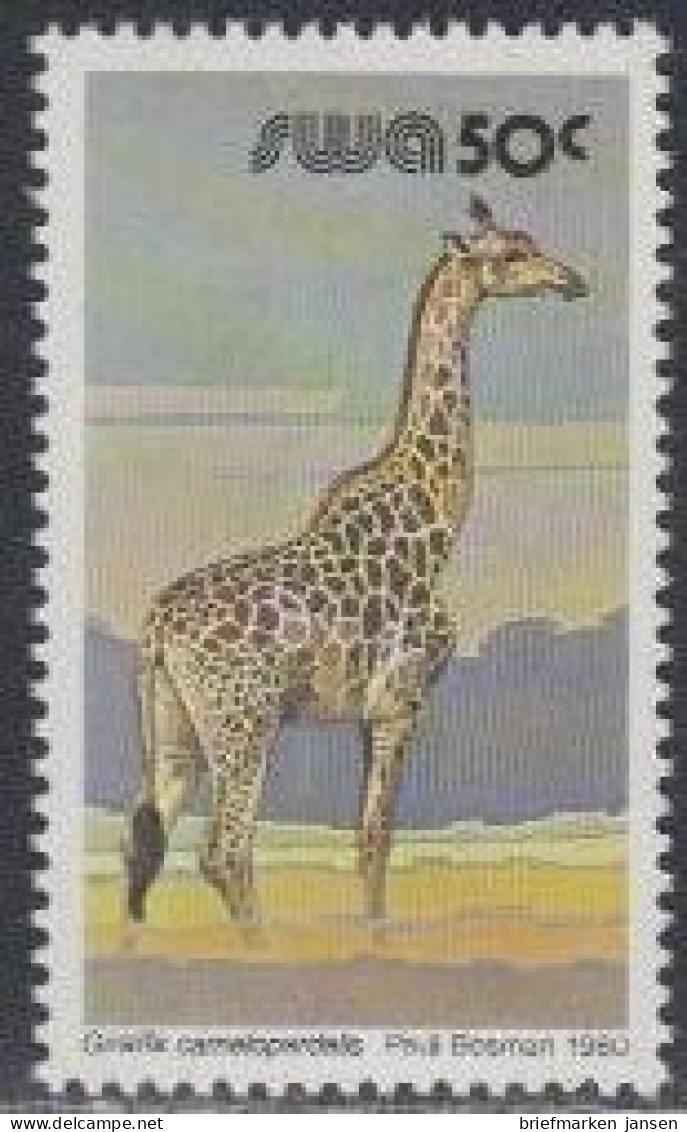 Südwestafrika Mi.Nr. 490x Freim. Wildlebende Säugetiere, Giraffe (50) - Namibie (1990- ...)