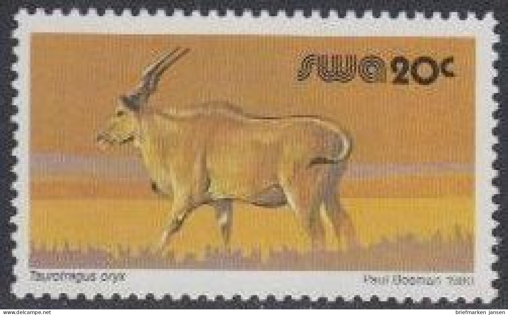 Südwestafrika Mi.Nr. 487x Freim. Wildlebende Säugetiere, Antilope (20) - Namibie (1990- ...)