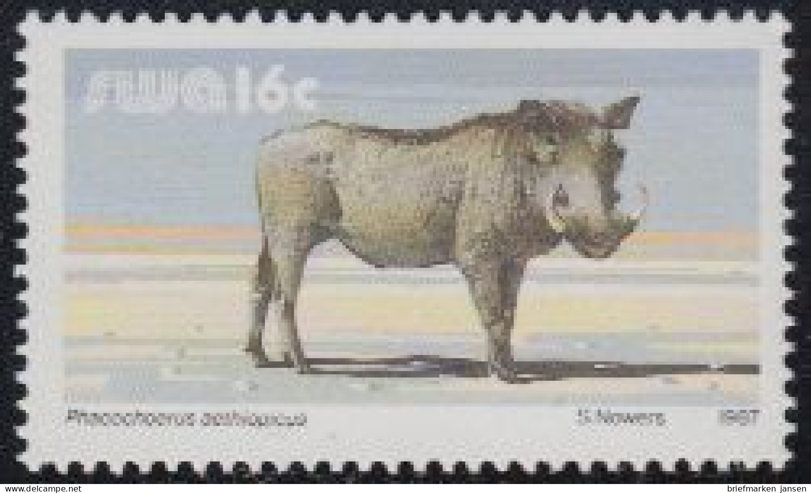 Südwestafrika Mi.Nr. 604x Freim. Wildlebende Säugetiere, Warzenschwein (16) - Namibie (1990- ...)