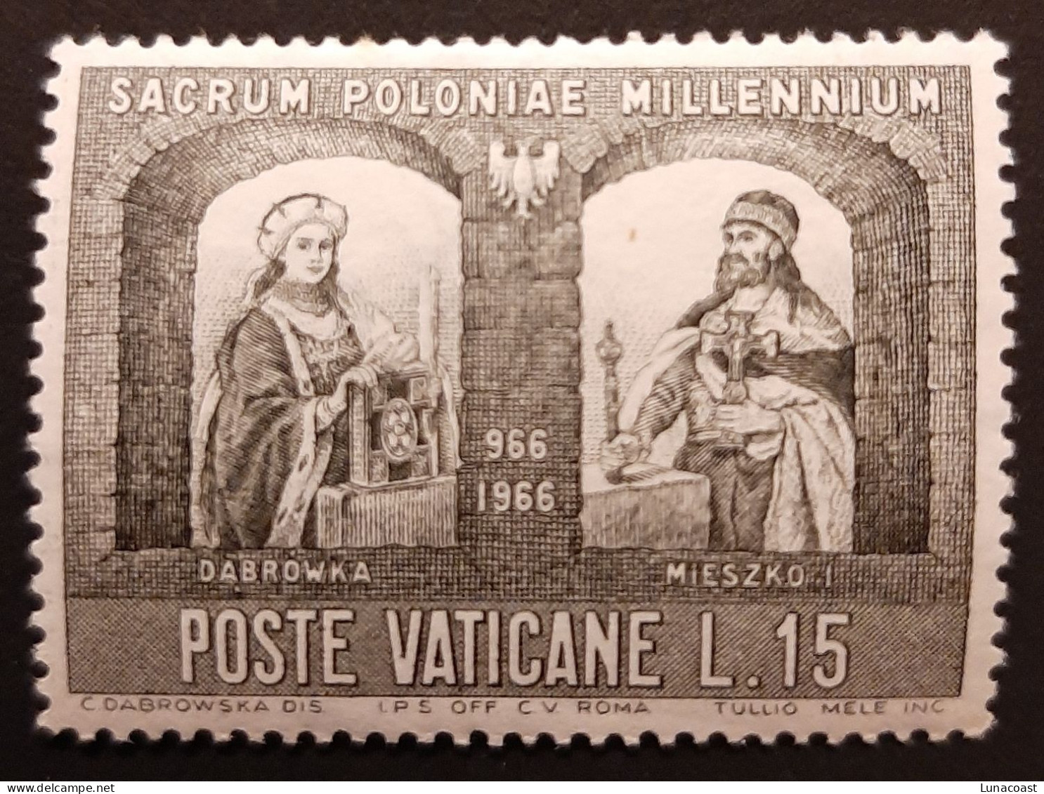 Vaticaanstad 1966 MNH Mi #501**  15 Lire Millennium - Ungebraucht