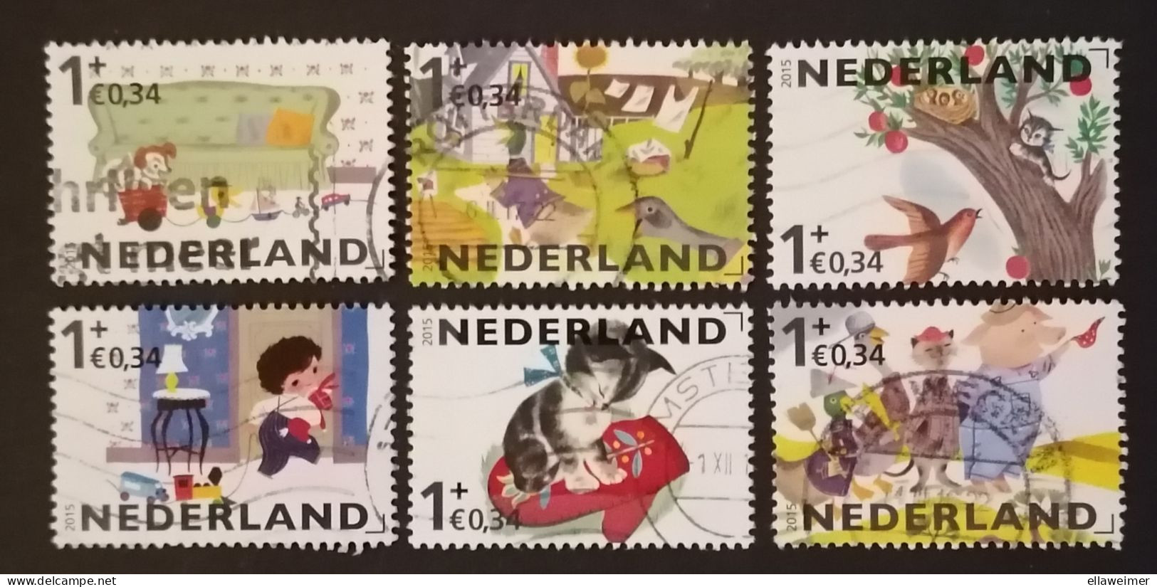 Nederland/Netherlands - Nrs. 3362 A T/m F (gestempeld/used) Kinderzegels 2015 - Gebruikt