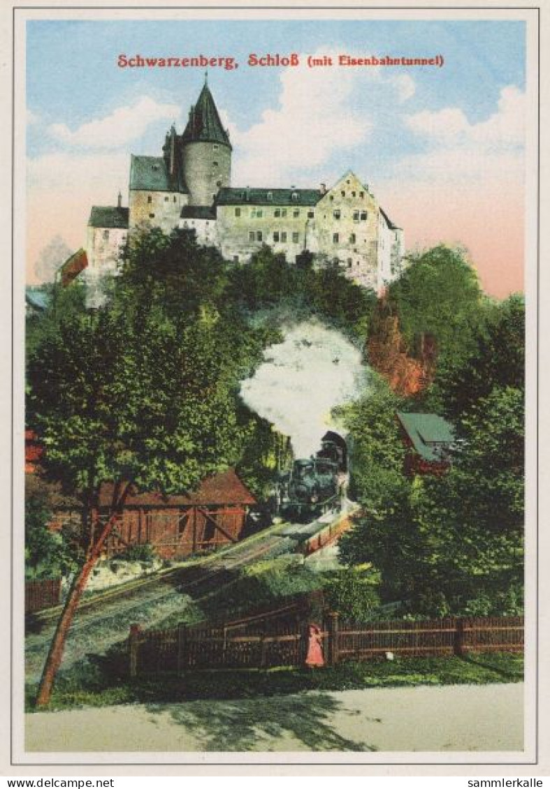 121693 - Schwarzenberg - Schloss Mit Lokomotive - Reprint - Schwarzenberg (Erzgeb.)