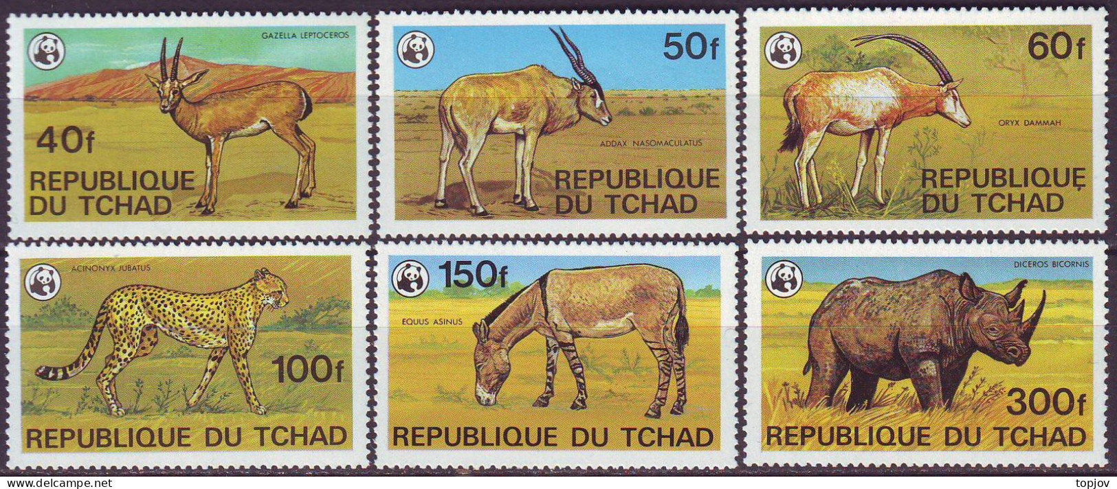 TSCHAD - WWF  LEOPARD RHINOCEROS - **MNH - 1979 - Neufs