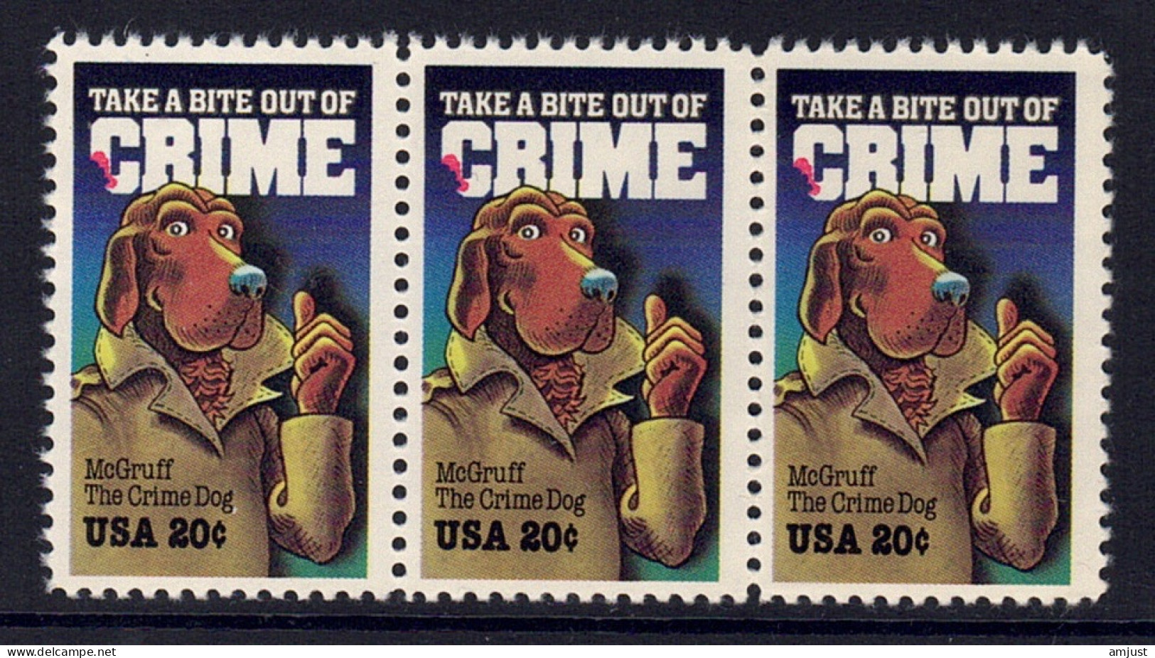 Chiens // USA // 1984  // The Crime Dog Timbres Neuf** MNH - Honden