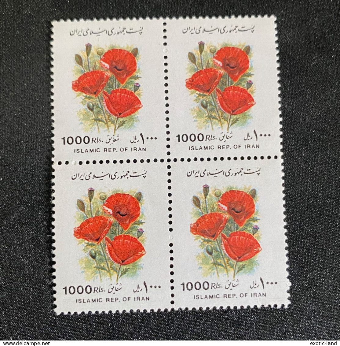 Iran Stamp Blocks 1993 Flowers CV $52 - Irán