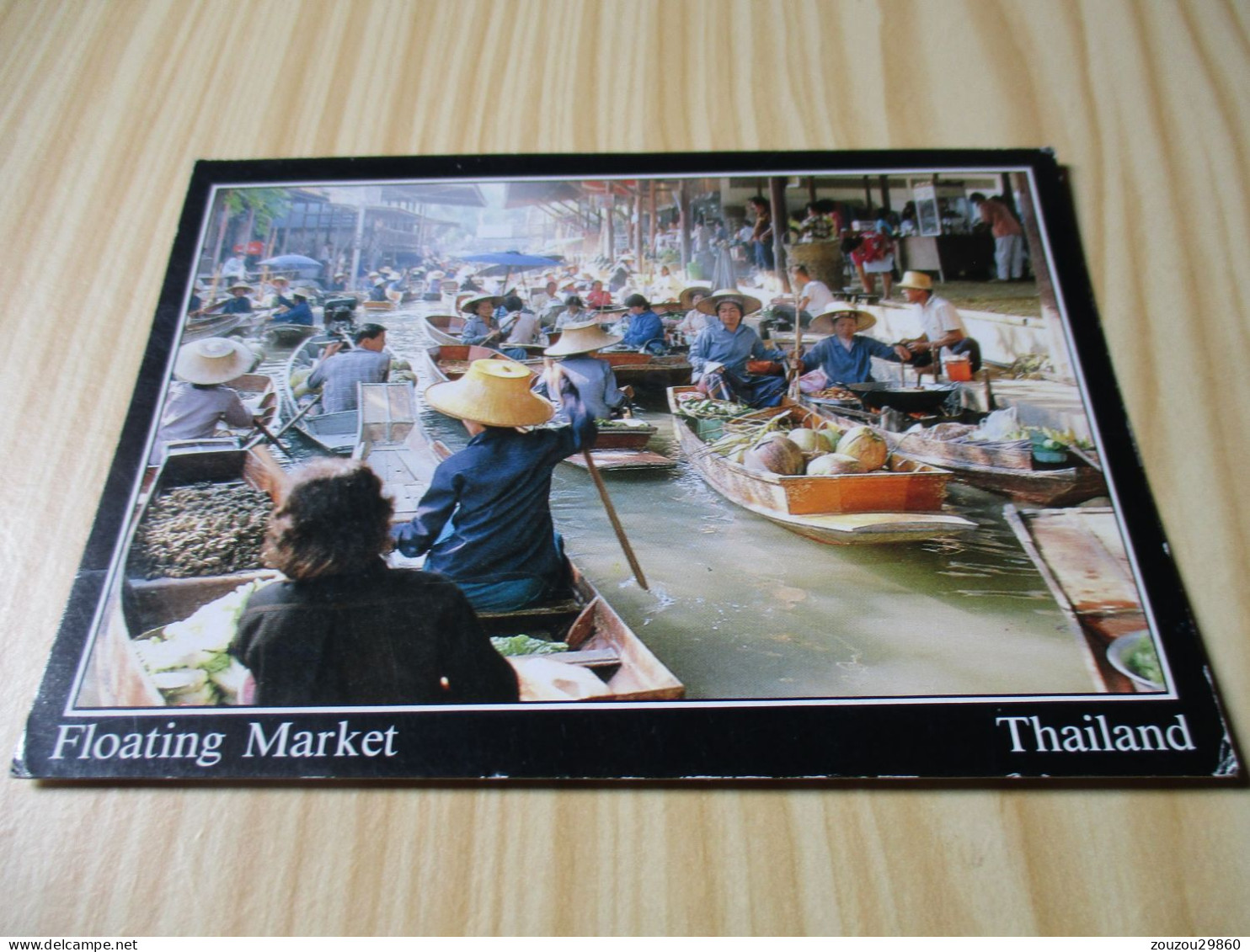 Bangkok (Thaïlande).Le Marché Flottant De Damnoen Saduak - Carte Animée. - Thaïlande