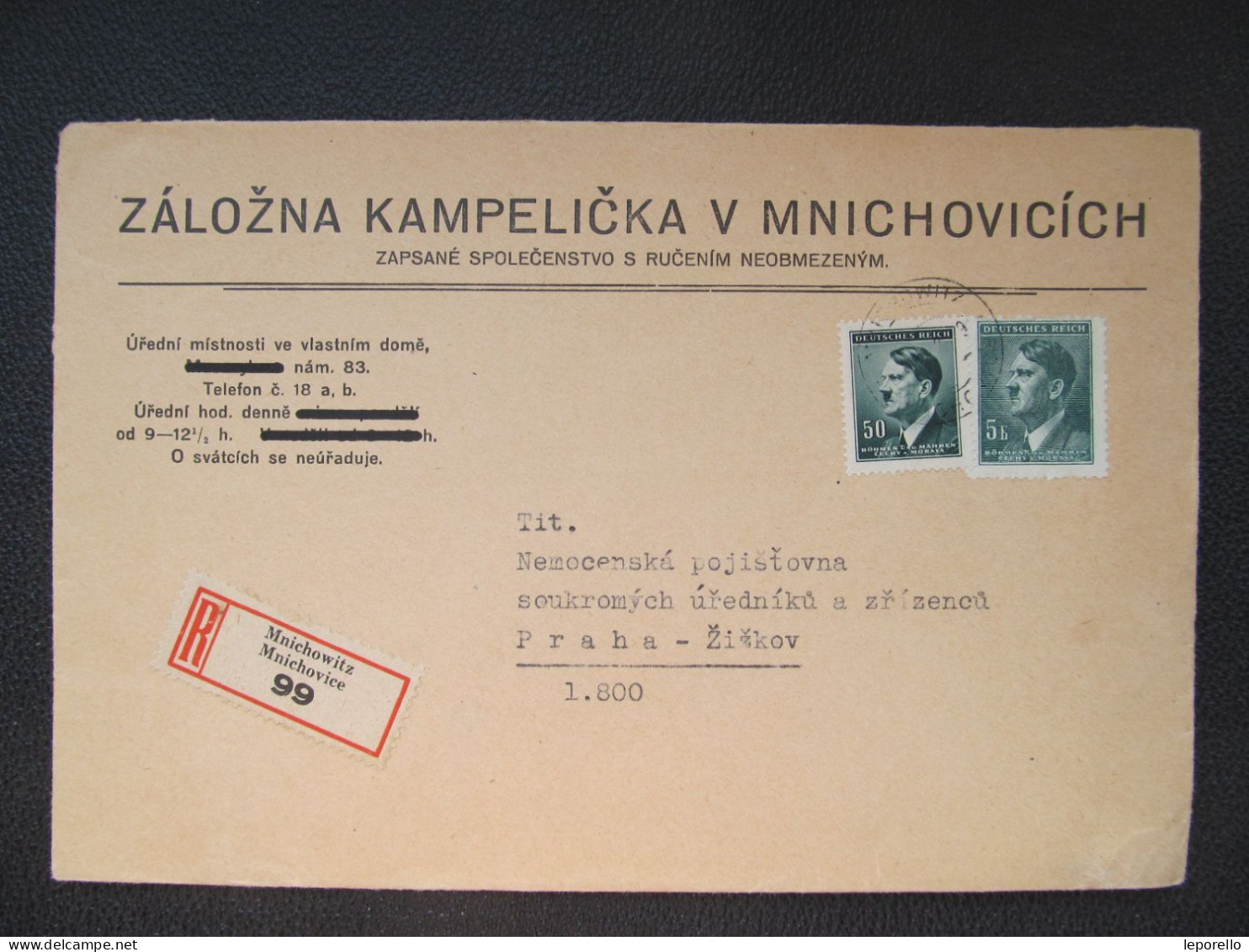 BRIEF Mnichovice - Praha Kampelička  /// P4178 - Storia Postale