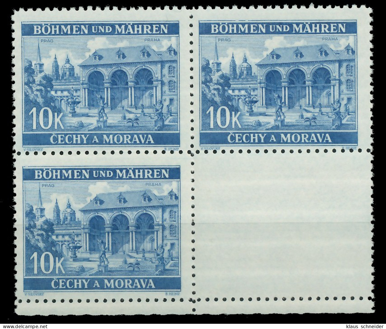 BÖHMEN MÄHREN 1939-1940 Nr 60 LS U Postfrisch VIERERBLO X828402 - Unused Stamps