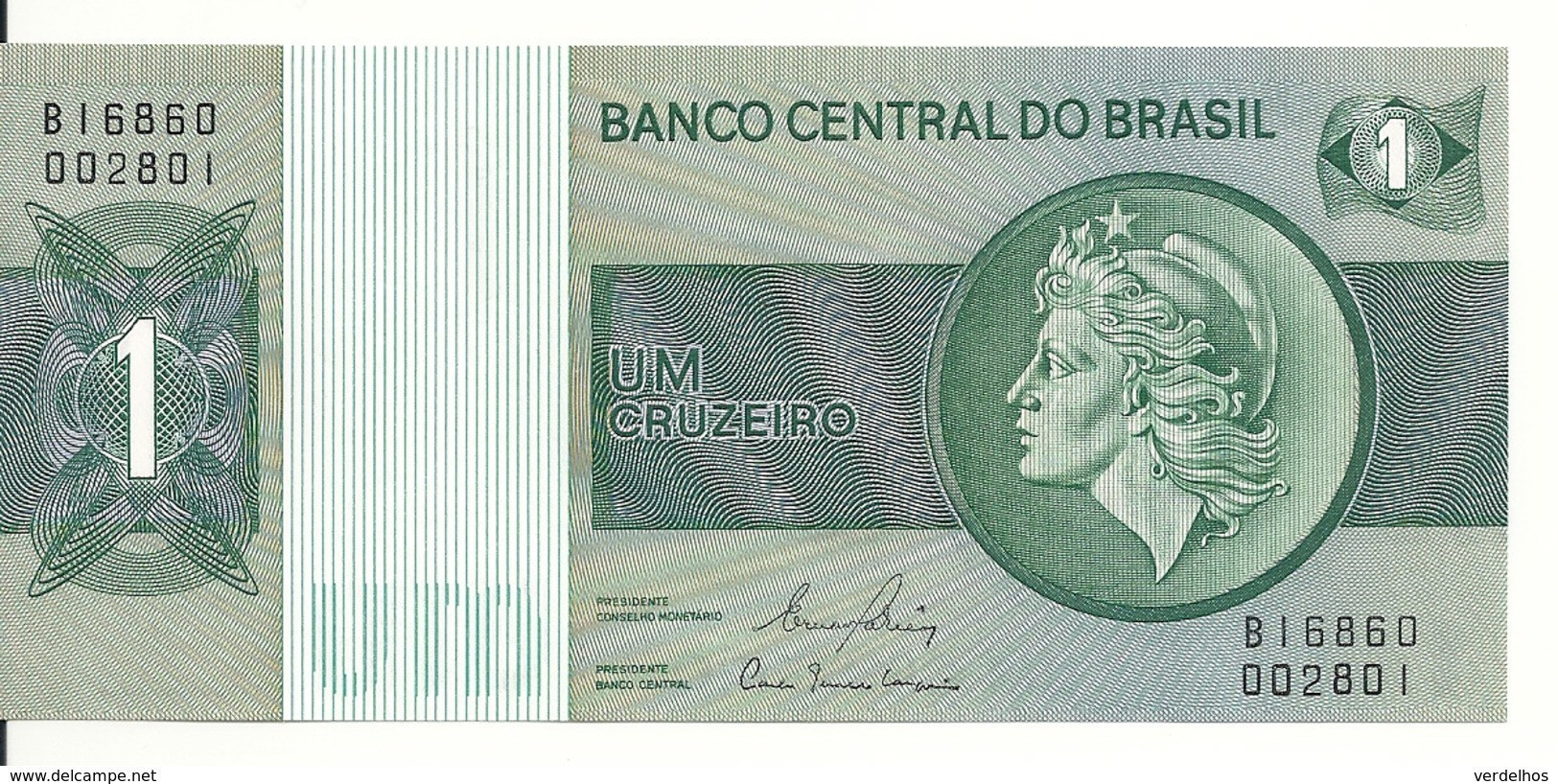 BRESIL 1 CRUZEIRO ND 1972-80 UNC P 191A C - Brazilië